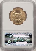 2015 $25 Half-Ounce Gold Eagle ER Blue NGC MS70