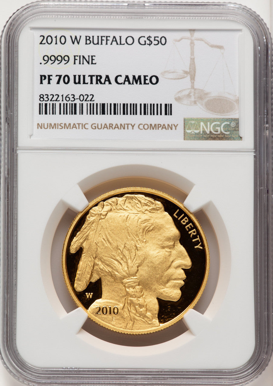 2010-W $50 One-Ounce Gold Buffalo .9999 Fine Gold NGC PF70 (772047066)