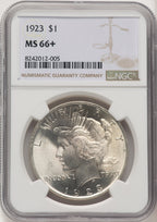 1923 Peace Dollar NGC MS66+ (774952015)
