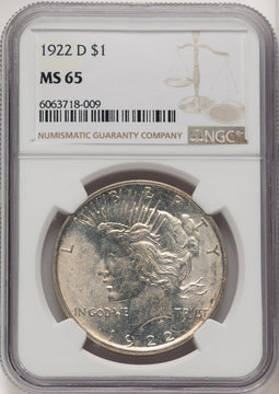 1922-D Peace Dollar NGC MS65 (771656048)