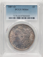 1887-O Morgan Dollar PCGS MS64