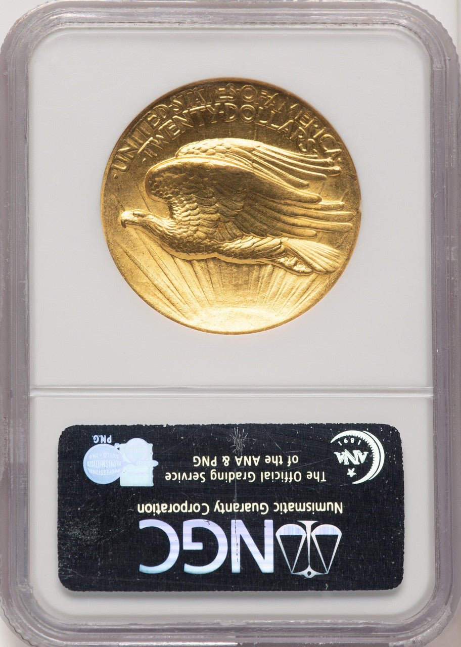1907 $20 Wire Rim High Relief Double Eagle NGC MS64 (774849067)