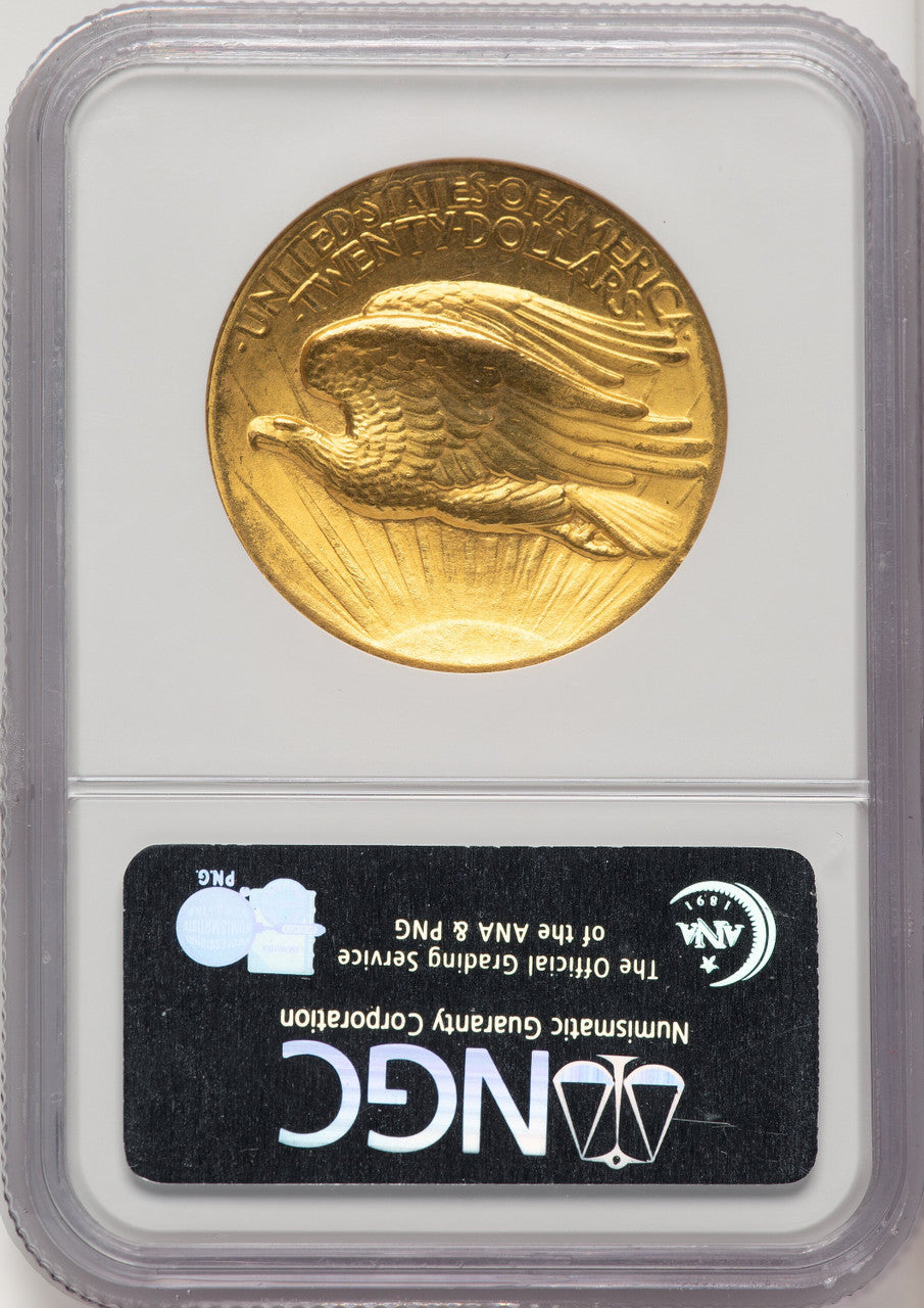 1907 $20 Flat Rim High Relief Double Eagle NGC MS64 (774849069)