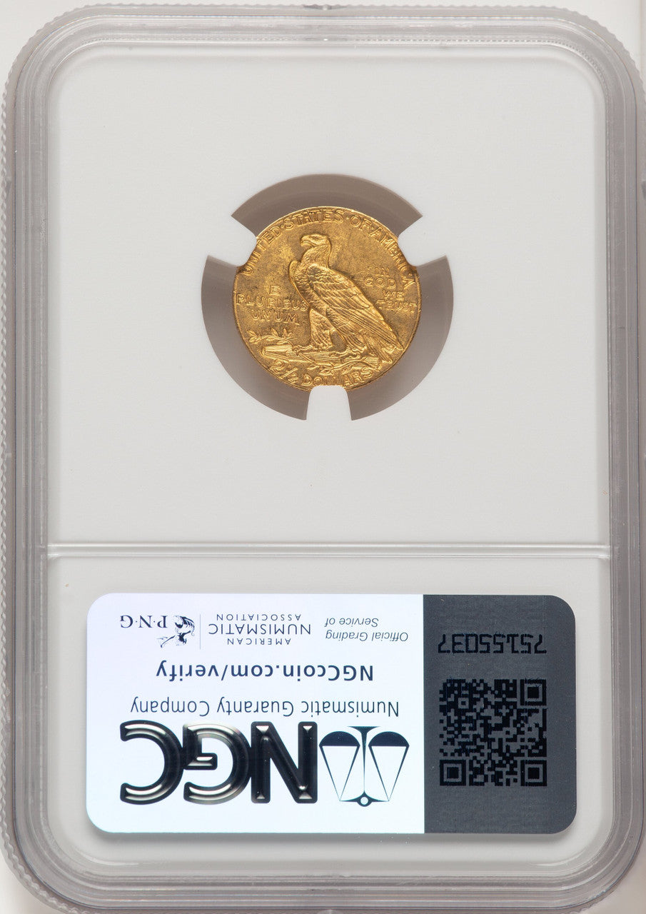1911 $2.50 Indian Quarter Eagle NGC MS63