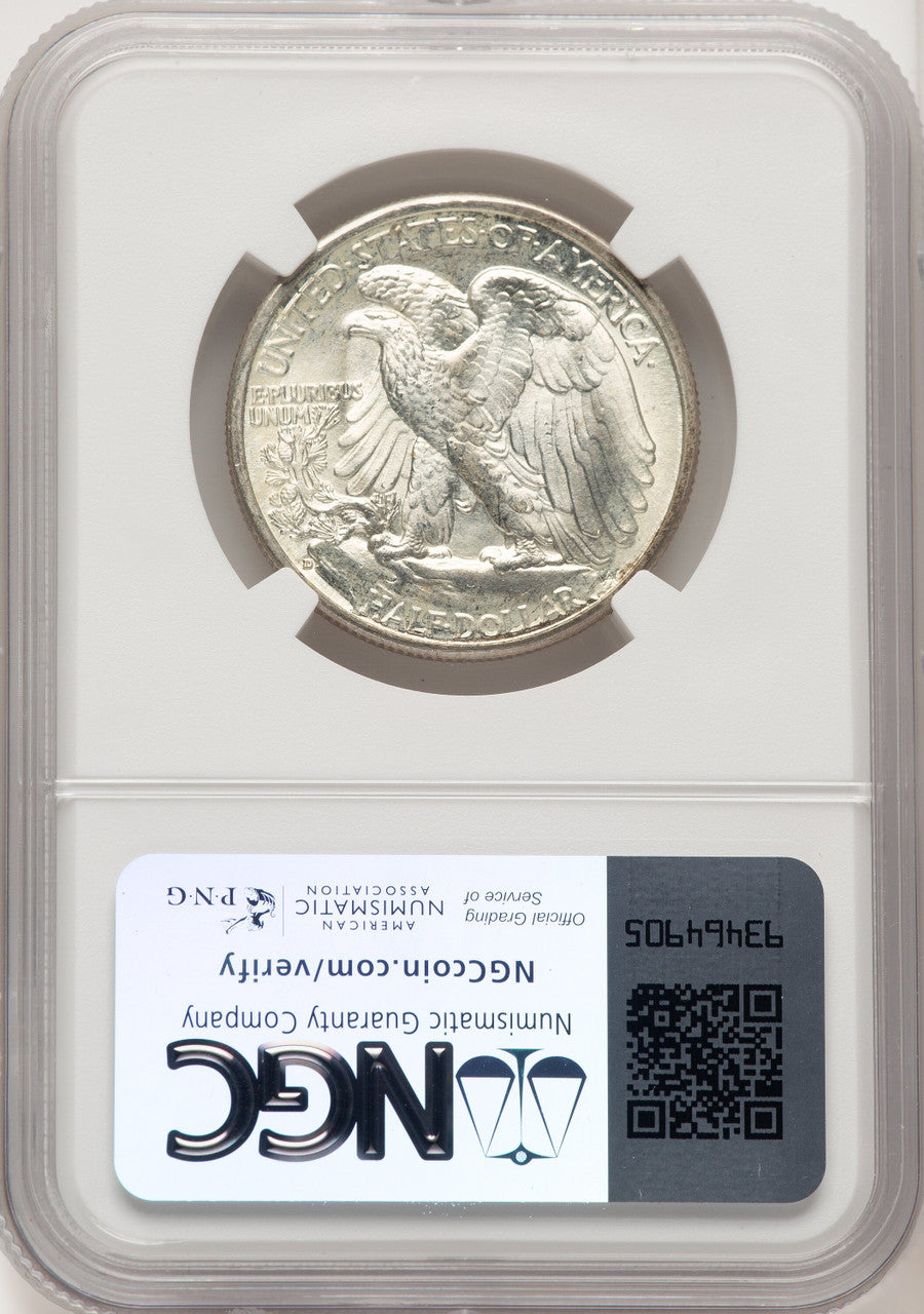 1942-D 50C Walking Liberty Half Dollar NGC MS67