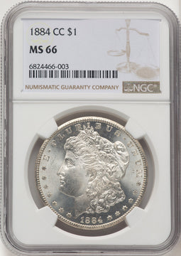 1884-CC Morgan Dollar NGC MS66 (774667008)