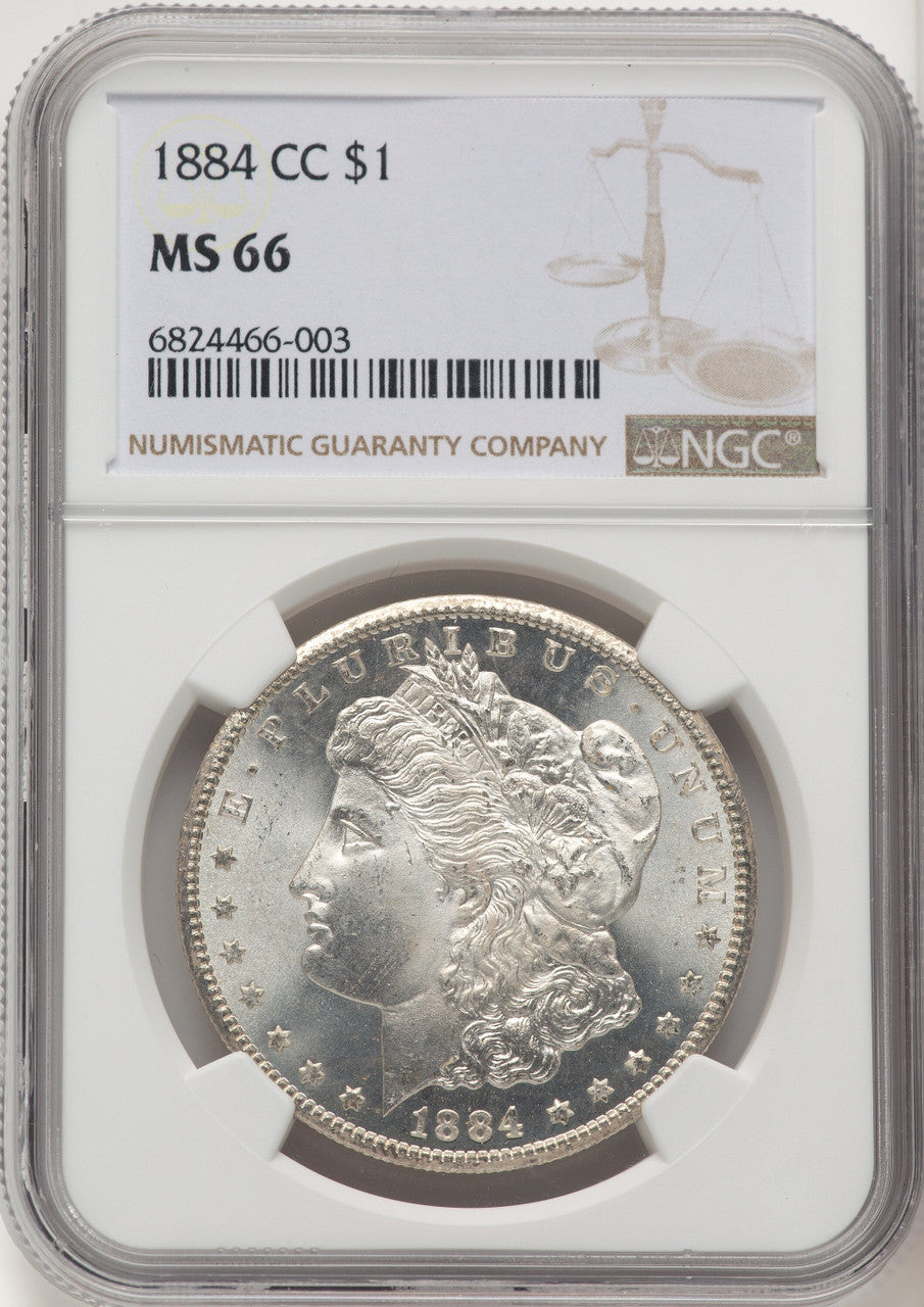 1884-CC Morgan Dollar NGC MS66 (774667008)