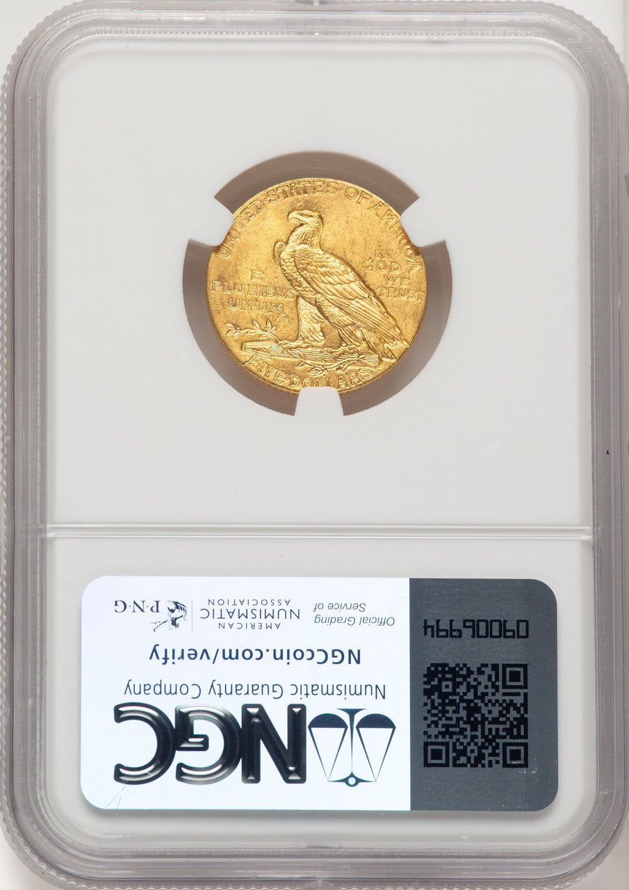 1911 $5 Indian Half Eagle NGC MS63 (774667023)