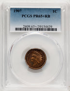 1907 1C RB Proof Indian Cent PCGS PR65+