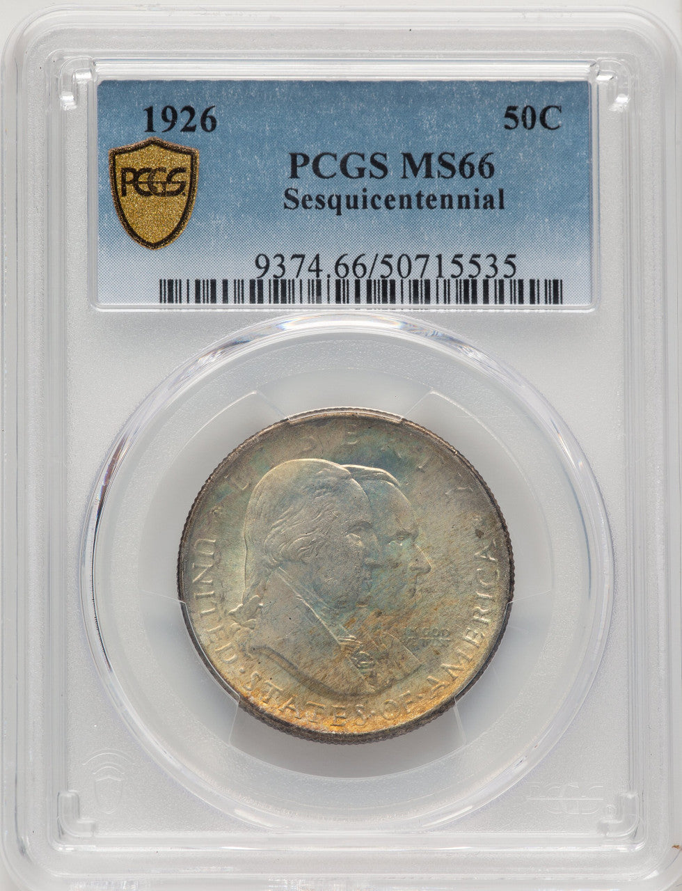 1926 50C Sesquicentennial Commemorative Silver PCGS MS66 (775242025)