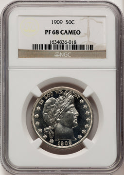 1909 50C CA Proof Barber Half Dollar NGC PR68