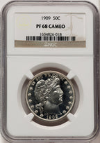 1909 50C CA Proof Barber Half Dollar NGC PR68