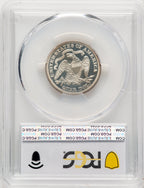 1873 25C No Arrows CA CAC Proof Seated Quarter PCGS PR66