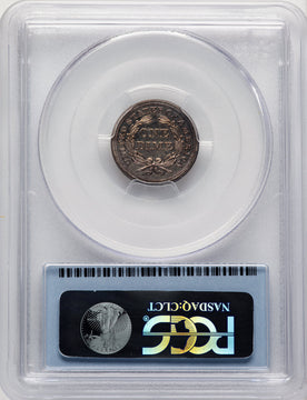 1857 10C CA Proof Seated Dime PCGS PR65