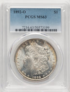 1892-O Morgan Dollar PCGS MS63 (774890073)