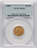 1909 $2.50 Indian Quarter Eagle PCGS MS62 (774783031)