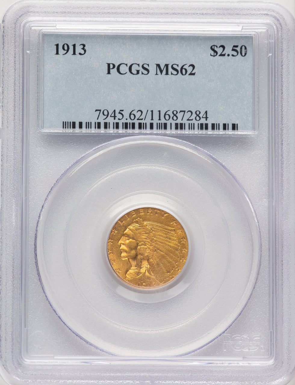 1913 $2.50 Indian Quarter Eagle PCGS MS62 (774783036)