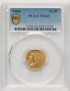 1908 $2.50 Indian Quarter Eagle PCGS MS62 (774783034)
