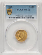 1908 $2.50 Indian Quarter Eagle PCGS MS62 (774783034)