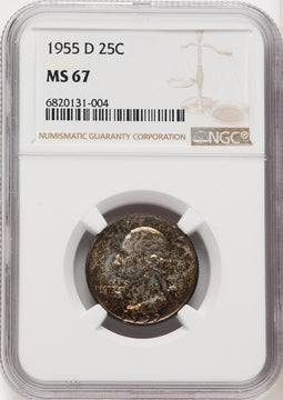1955-D 25C Washington Quarter NGC MS67