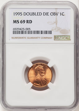 1995 1C DBL DIE RD Lincoln Cent NGC MS69 (774851007)