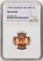 1995 1C DBL DIE RD Lincoln Cent NGC MS69 (774851007)