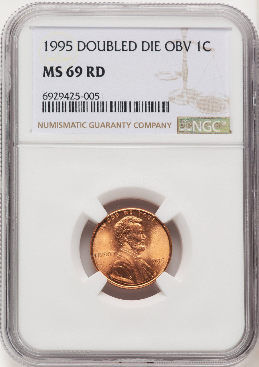 1995 1C DBL DIE RD Lincoln Cent NGC MS69 (774851007)