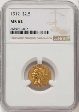 1912 $2.50 Indian Quarter Eagle NGC MS62 (774783010)