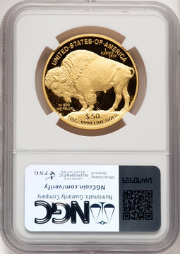 2010-W $50 One-Ounce Gold Buffalo .9999 Fine Gold Mike Castle Congressional Series NGC PF70
