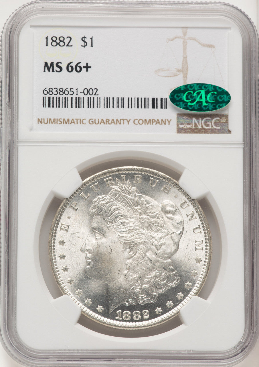1882 CAC Morgan Dollar NGC MS66+