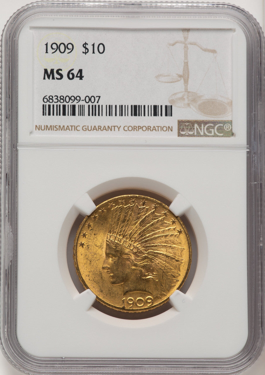 1909 $10 Indian Eagle NGC MS64 (774652027)