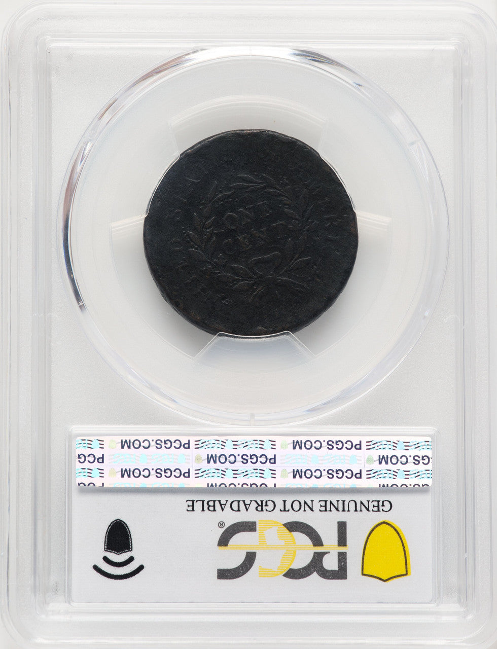 1793 Wreath 1C Lettered Edge BN Genuine Large Cent Genuine PCGS VF20