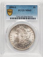 1890-S Morgan Dollar PCGS MS65 (774652016)
