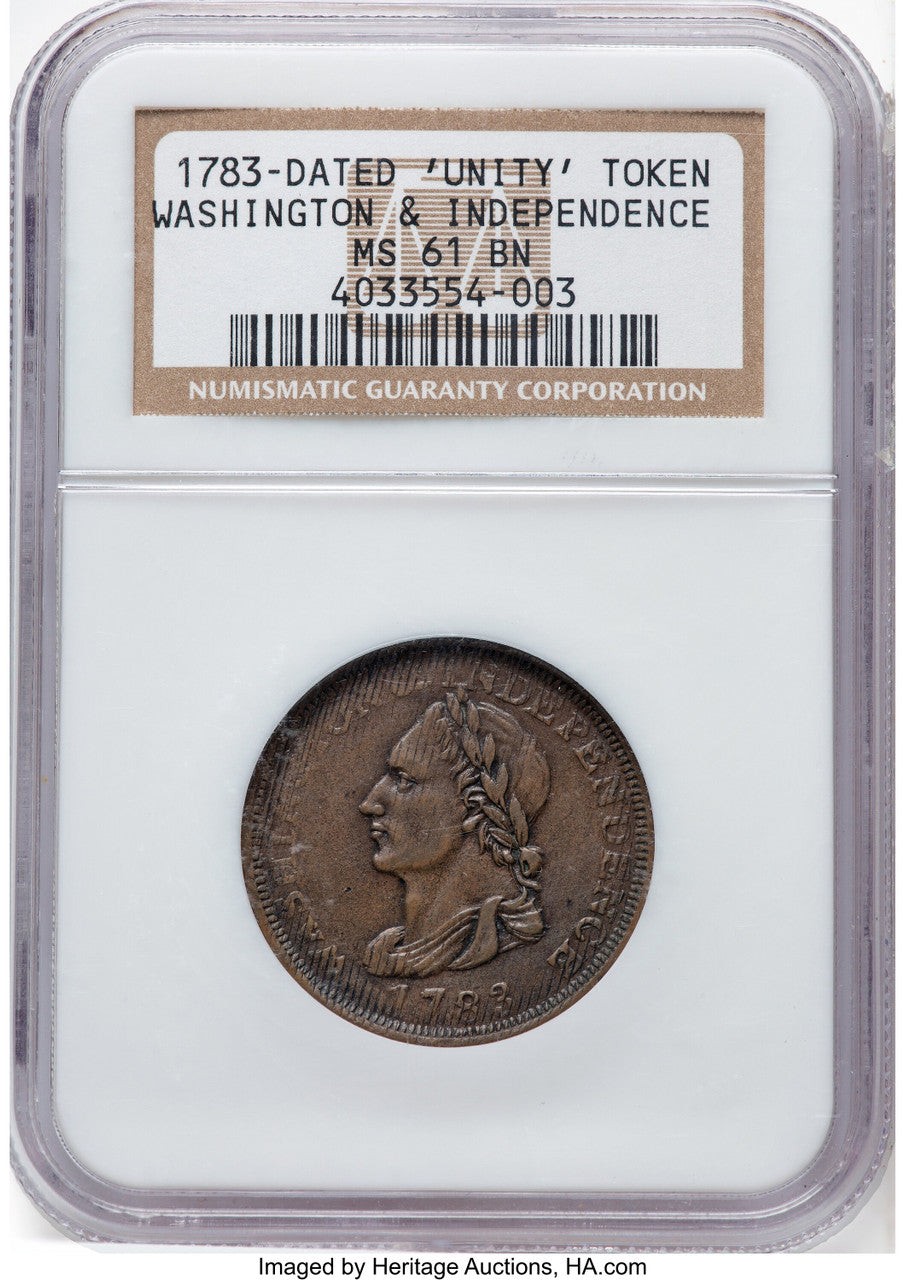 1783 Washington Unity States Cent BN Colonials NGC MS61
