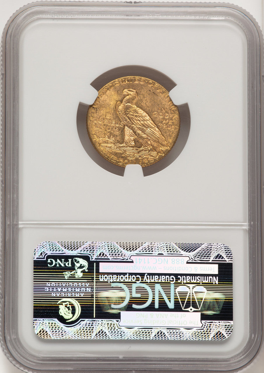 1912 $5 Indian Half Eagle NGC MS63 (774941001)