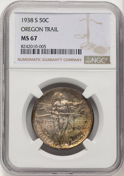 1938-S 50C Oregon Commemorative Silver NGC MS67 (774952016)