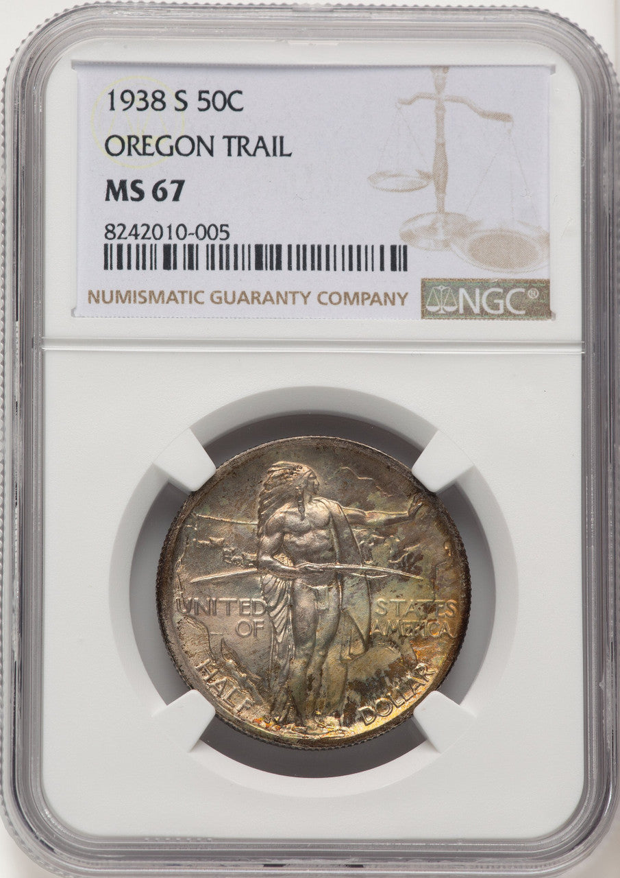 1938-S 50C Oregon Commemorative Silver NGC MS67 (774952016)