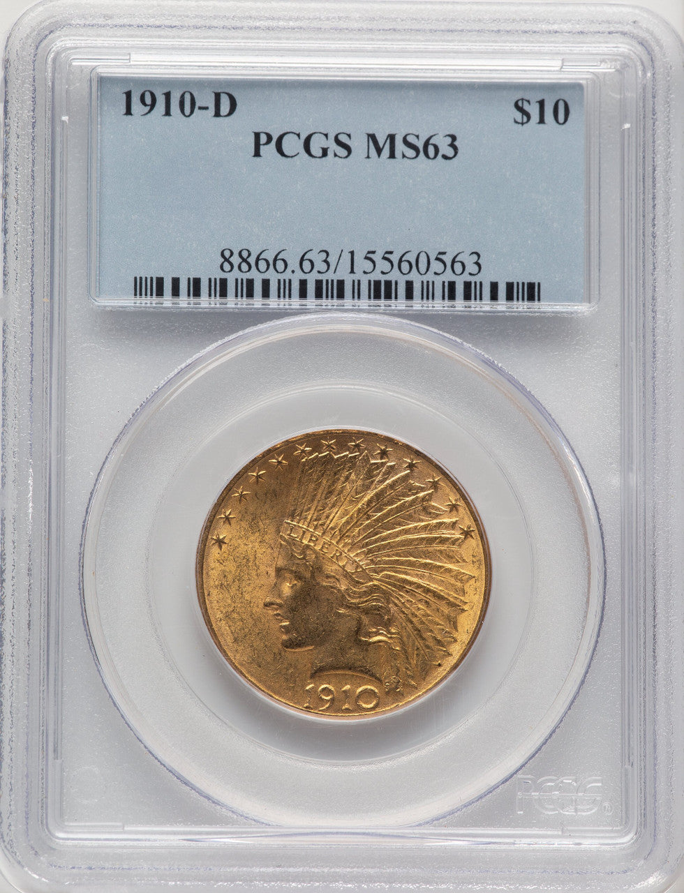1910-D $10 Indian Eagle PCGS MS63 (507166069)