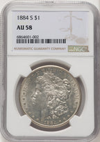 1884-S Morgan Dollar NGC AU58 (774896010)