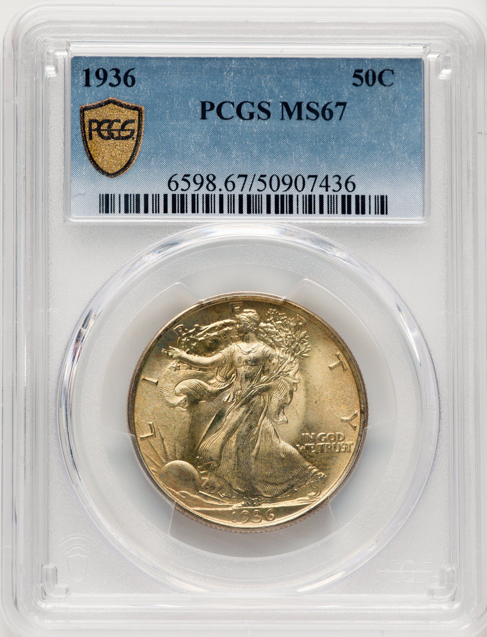 1936 50C Walking Liberty Half Dollar PCGS MS67 (774715006)