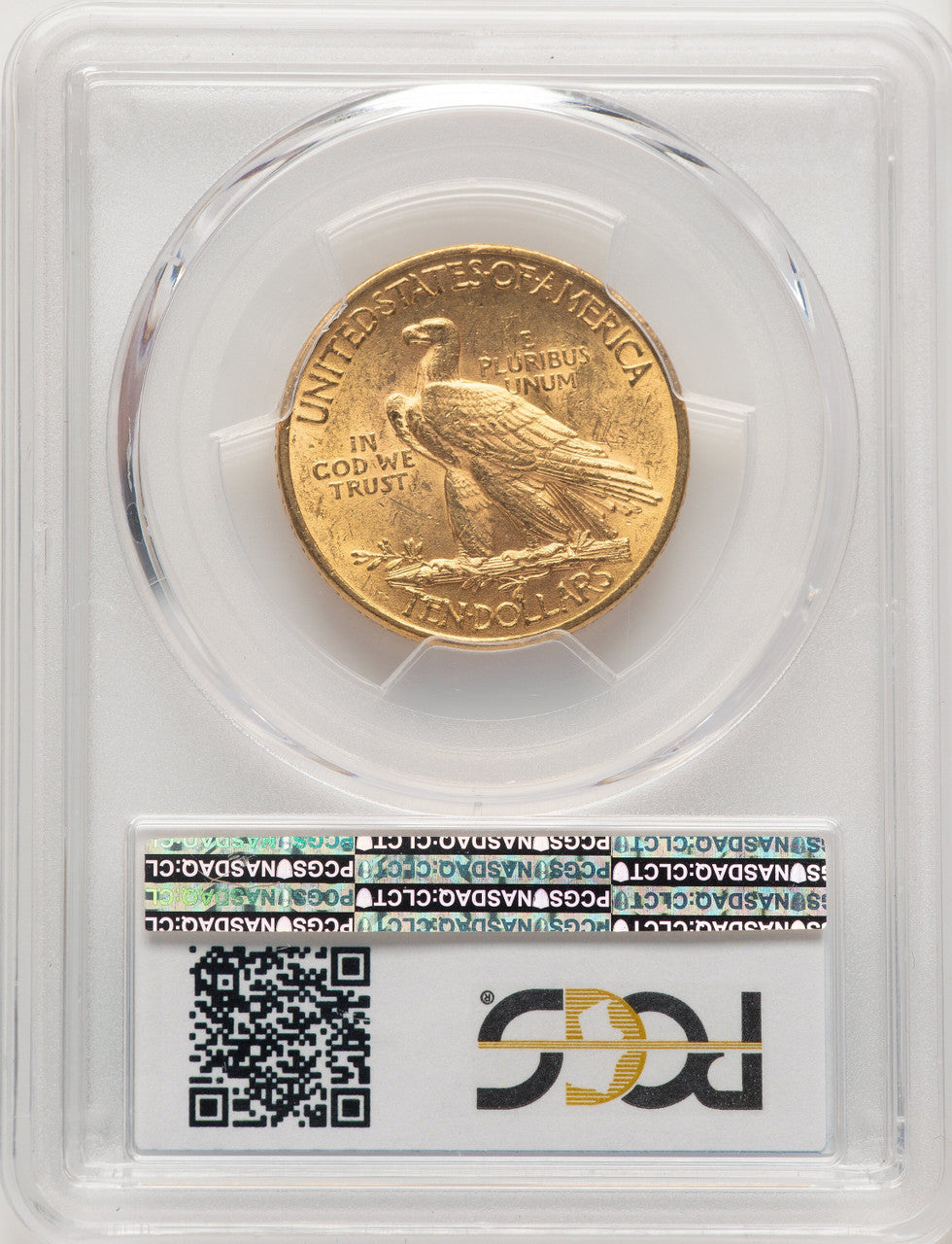 1913 $10 Blue Gradient Indian Eagle PCGS MS62