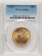 1910 $10 Blue Gradient Indian Eagle PCGS MS62 (774654042)