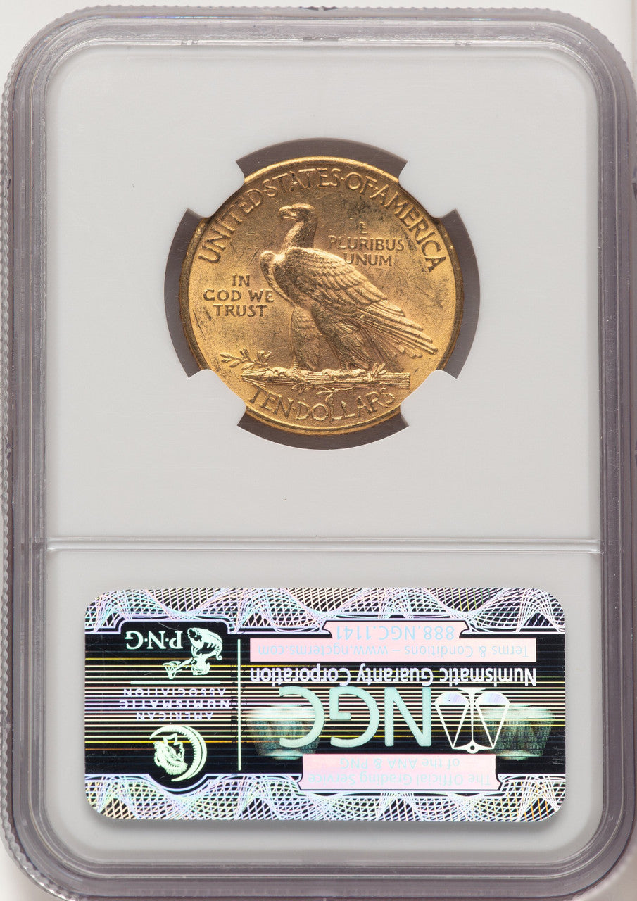 1912 $10 Brown Label Indian Eagle NGC MS62