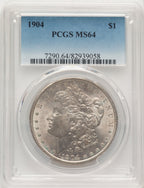 1904 Blue Gradient Morgan Dollar PCGS MS64