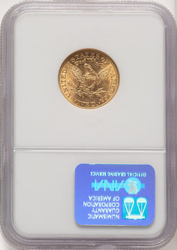 1901/0-S $5 FS-301 Liberty Half Eagle NGC MS60