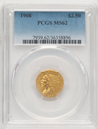 1908 $2.50 Blue Gradient Indian Quarter Eagle PCGS MS62