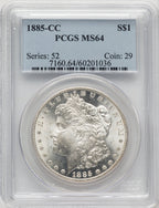1885-CC Morgan Dollar PCGS MS64 (774720019)