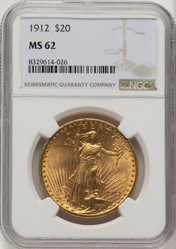 1912 $20 Saint-Gaudens Double Eagle NGC MS62 (572320069)