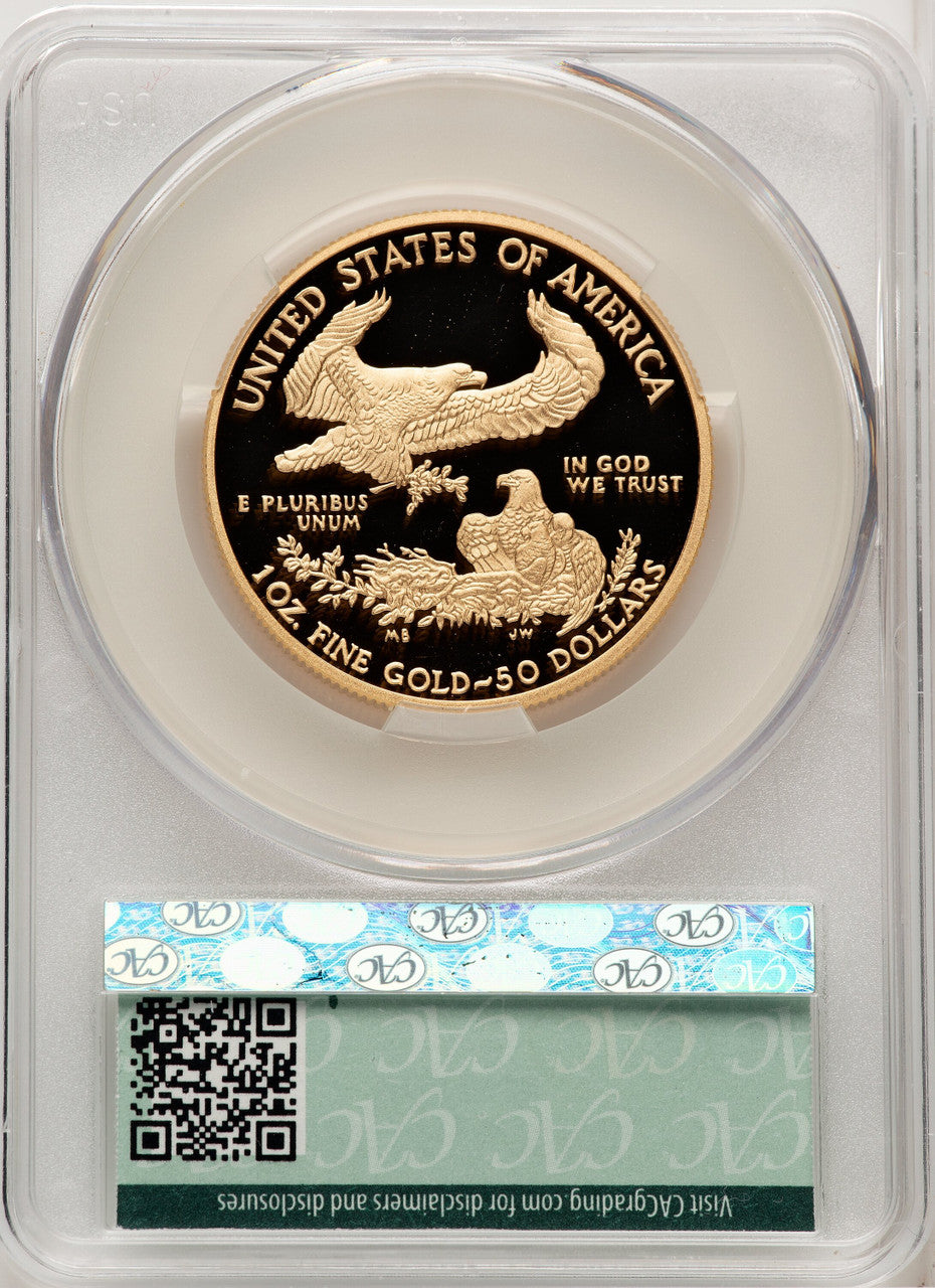 2010-W $50 One-Ounce Gold Eagle CACG PR70