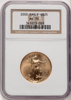 2000 $25 Half-Ounce Gold Eagle Brown Label NGC MS70 (775144001)